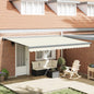 Toldo Retrátil Creme e Cinzento 400 x 300 cm Lona e Alumínio