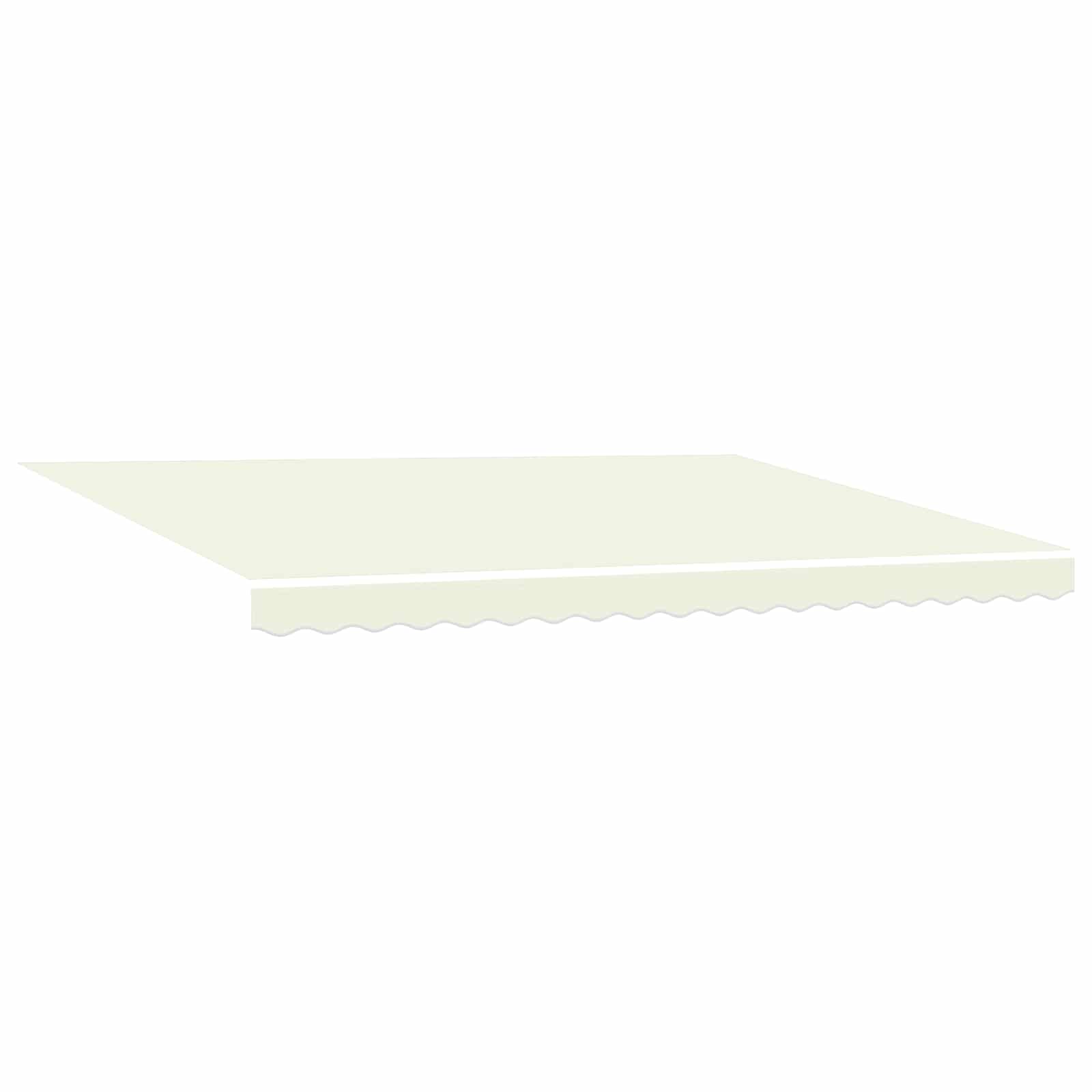 Toldo Retráctil Crema y gris 400 x 300 cm Lona y Aluminio