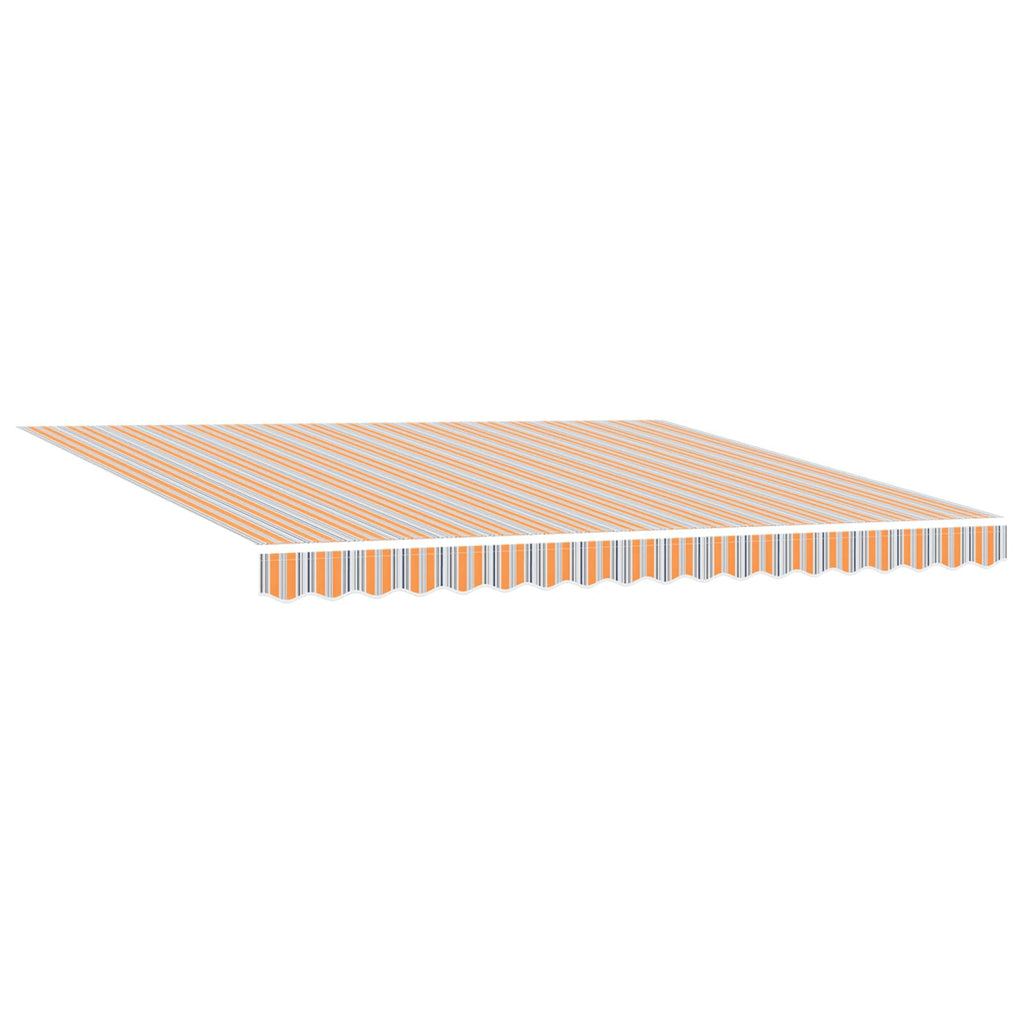 Toldo Retráctil Naranja y Gris 400 x 300 cm Lona y Aluminio