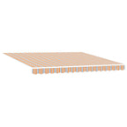 Toldo Retráctil Naranja y Gris 400 x 300 cm Lona y Aluminio