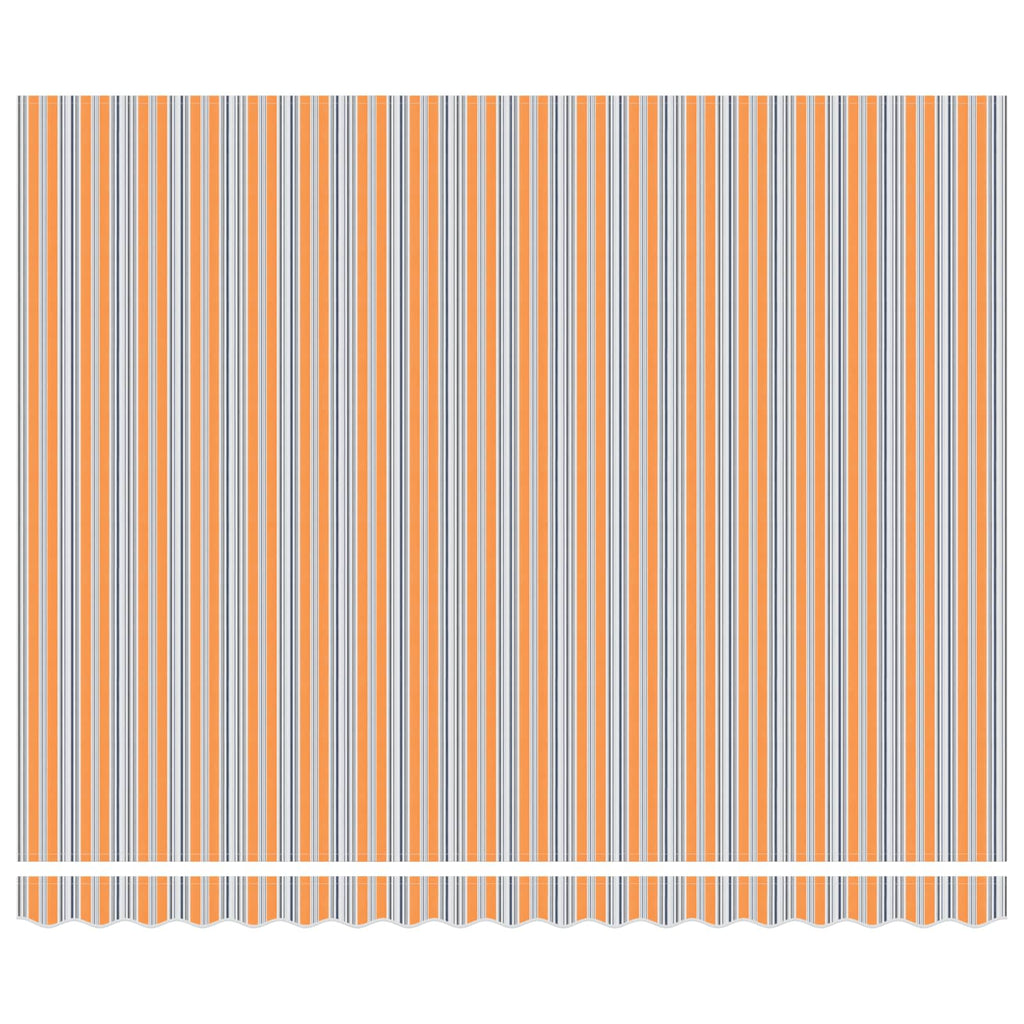 Toldo Retráctil Naranja y Gris 400 x 300 cm Lona y Aluminio