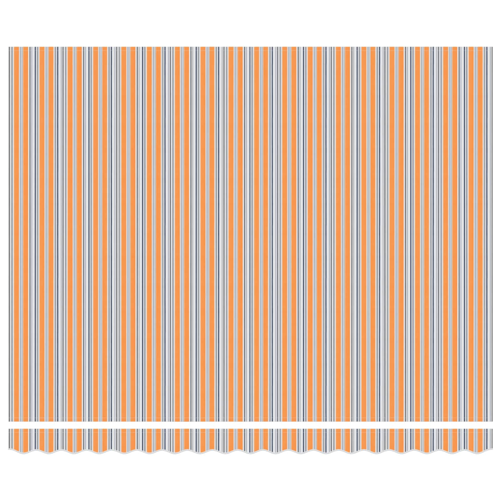 Toldo Retráctil Naranja y Gris 400 x 300 cm Lona y Aluminio
