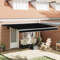 Toldo Retrátil Preto 4 x 3 m Lona e Alumínio