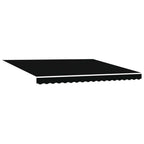 Toldo Retráctil Negro 4 x 3 m Lona y Aluminio