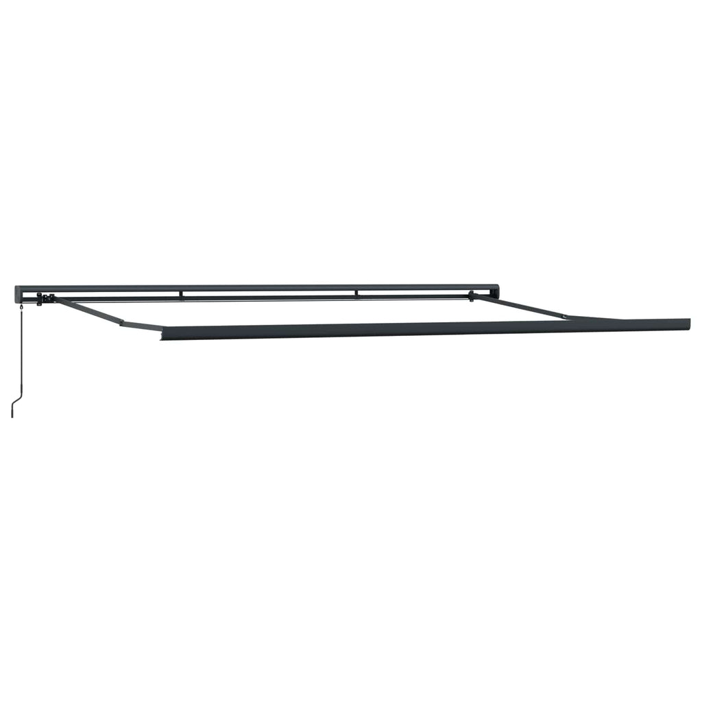 Toldo Retráctil Negro 4 x 3 m Lona y Aluminio