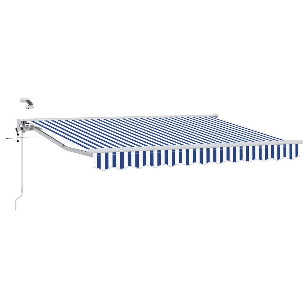 Toldo Retráctil Eléctrico Azul y 2,5 x 2 m