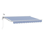 Toldo Retráctil Eléctrico Azul y 2,5 x 2 m