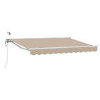 Toldo Retráctil Eléctrico Beige y Blanco 2,5 x 2 m