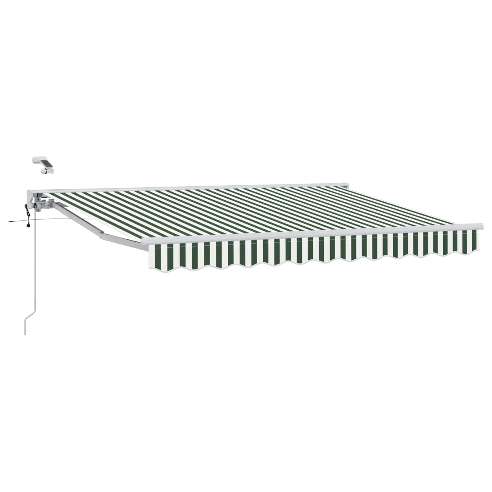 Toldo Retráctil Eléctrico Verde y 2,5 x 2 m