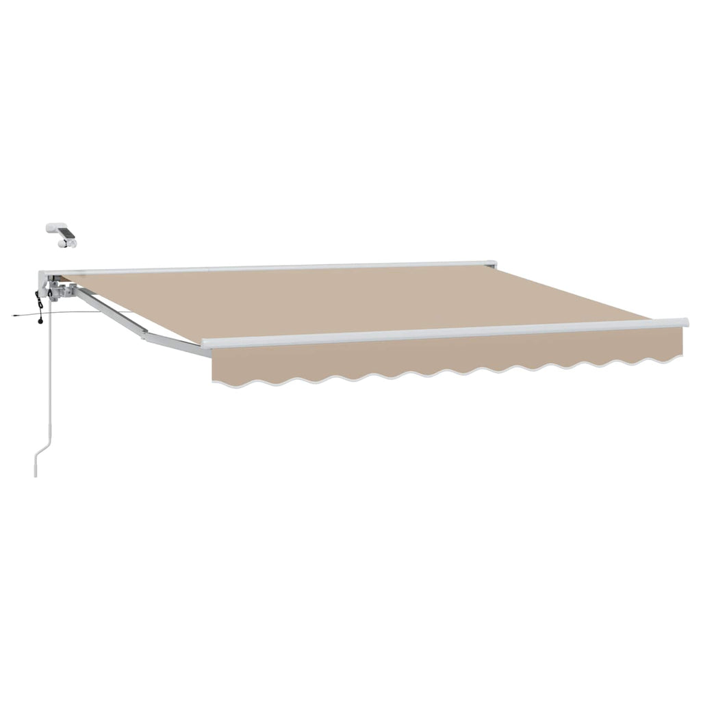 Toldo Retráctil Eléctrico Beige y Blanco 3 x 2 m