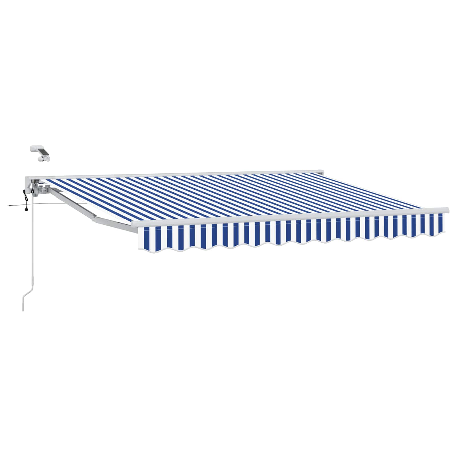 Toldo Retráctil Eléctrico Azul y 3,5 x 2 m