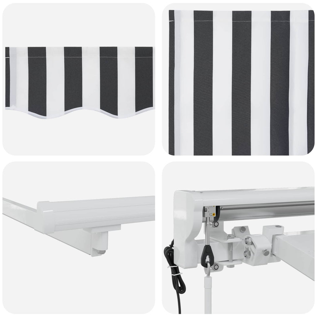 Toldo Retráctil Eléctrico Antracita y 4 x 2 m