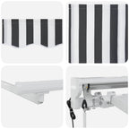 Toldo Retráctil Eléctrico Antracita y 4 x 2 m
