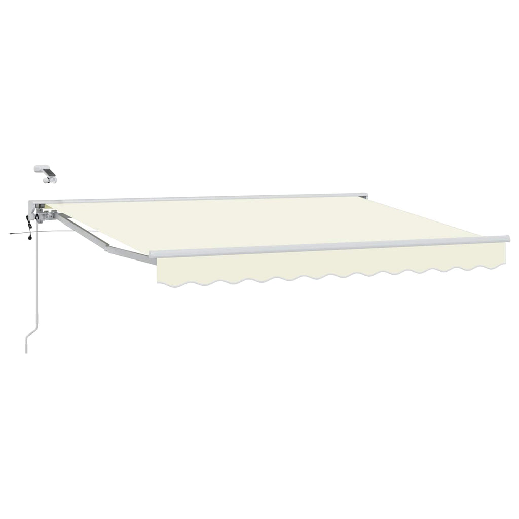 Toldo Retráctil Eléctrico Crema y Blanco 3 x 2,5 m