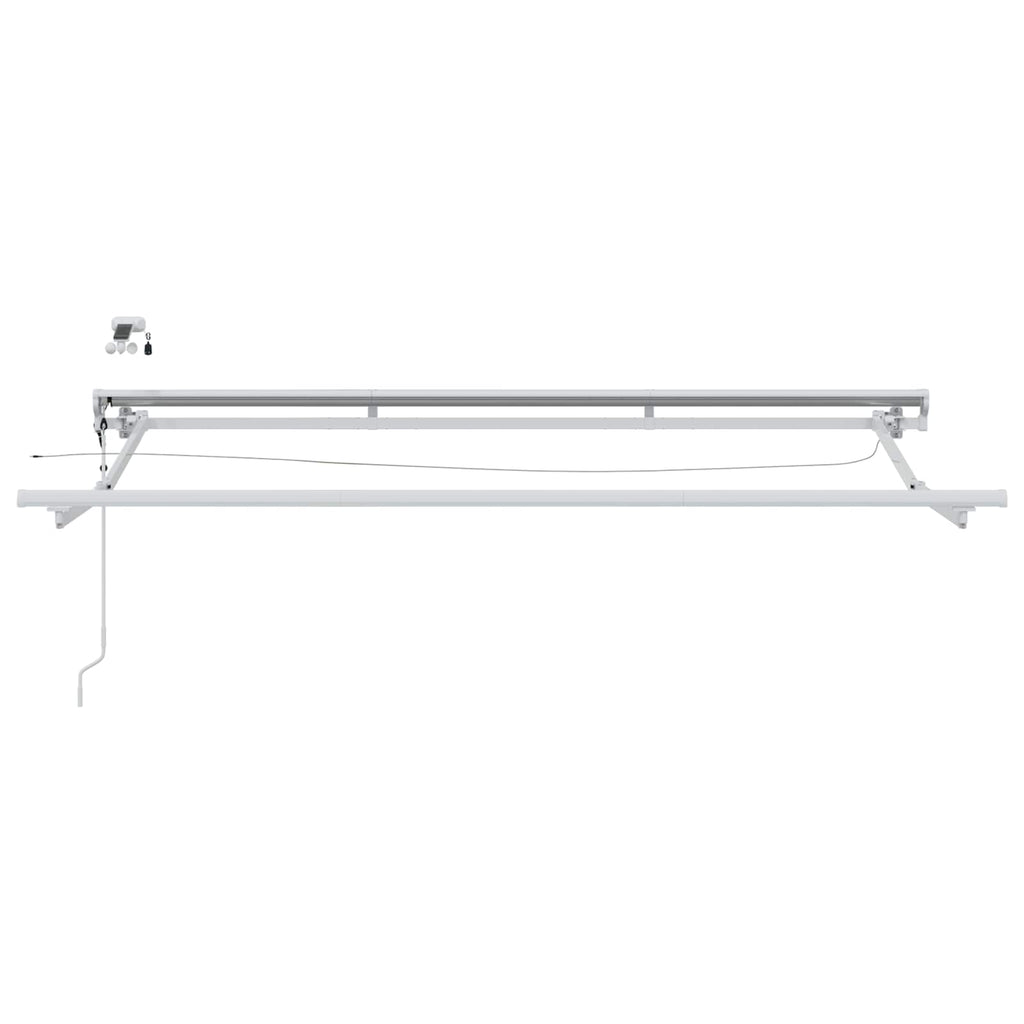 Toldo Retráctil Eléctrico Borgoña y Blanco 3 x 2,5 m