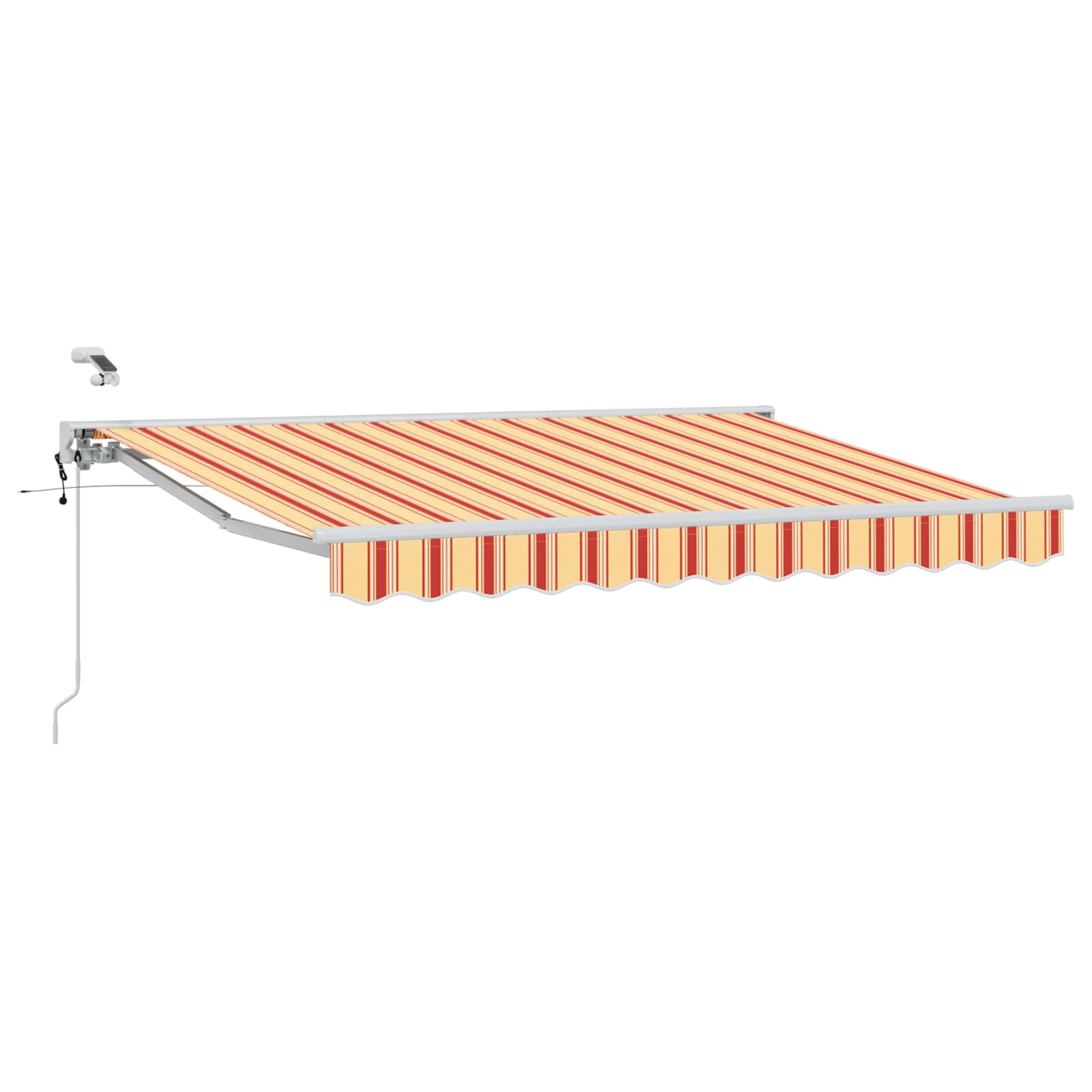 Toldo Retráctil Eléctrico Amarillo, Naranja y 3 x 2,5 m