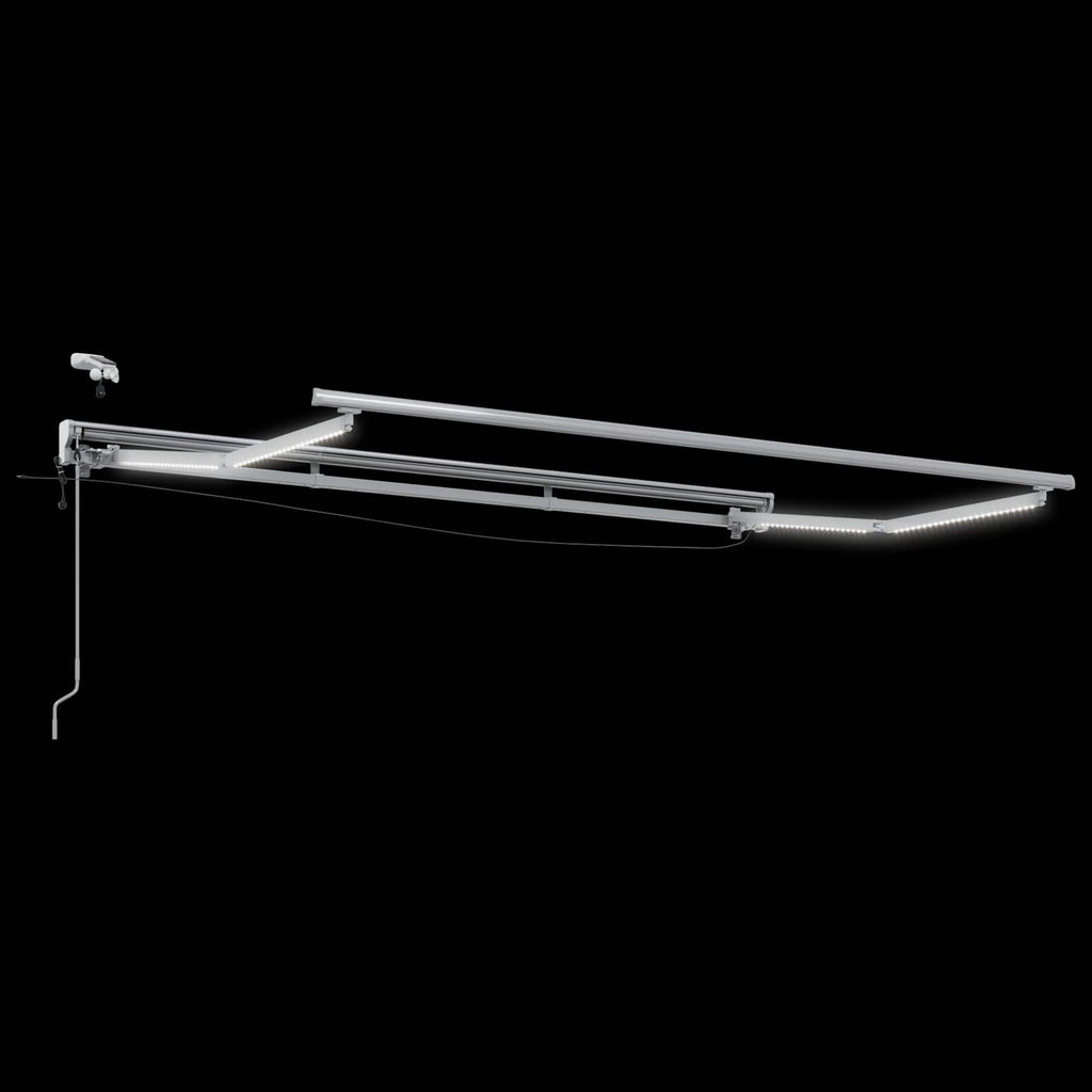 Toldo Retráctil Eléctrico Negro y Blanco 3 x 2,5 m
