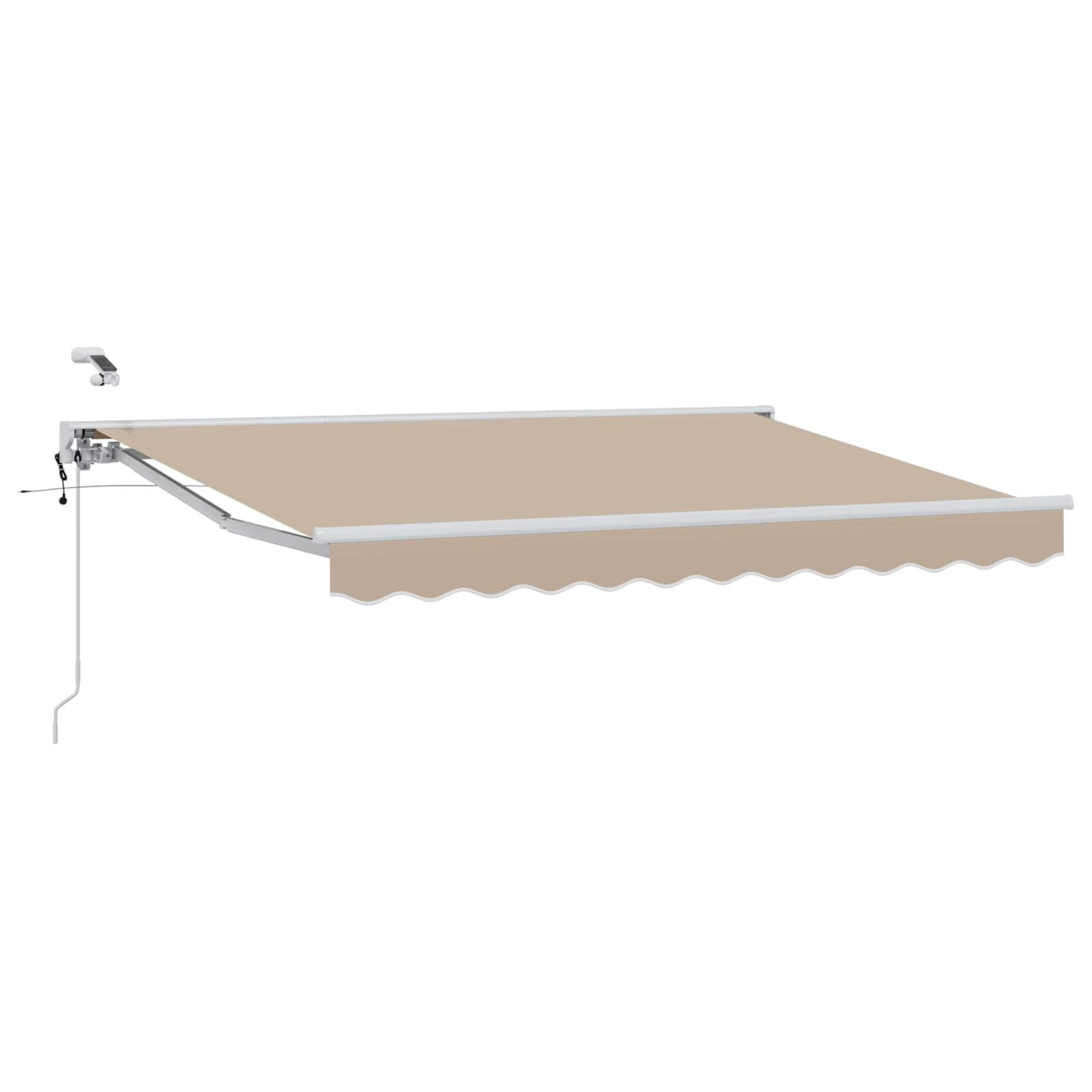 Toldo Retráctil Eléctrico Beige y Blanco 3 x 2,5 m