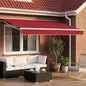 Toldo Retrátil Elétrico Vermelho e Branco 3 x 2,5 m