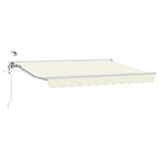 Toldo Retráctil Eléctrico Crema y Blanco 3,5 x 2,5 m