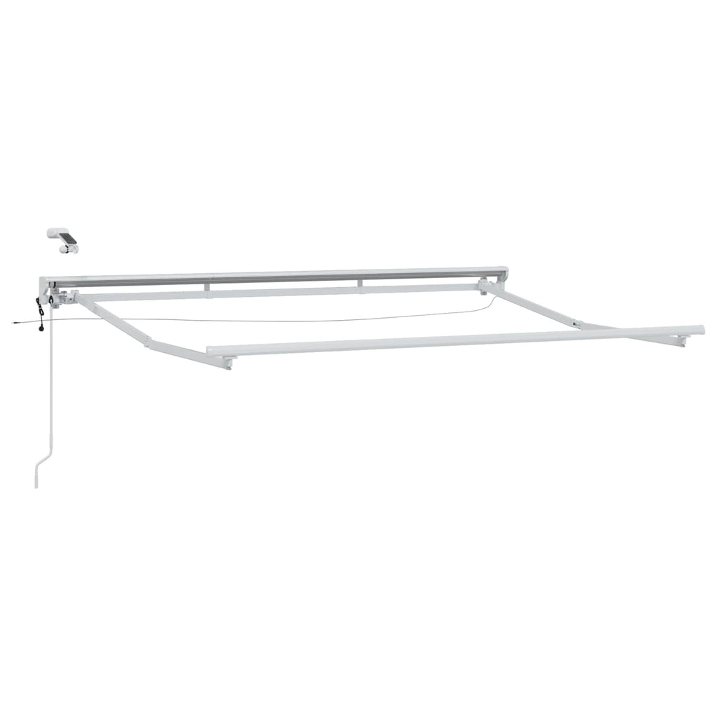 Toldo Retráctil Eléctrico Crema y Blanco 3,5 x 2,5 m