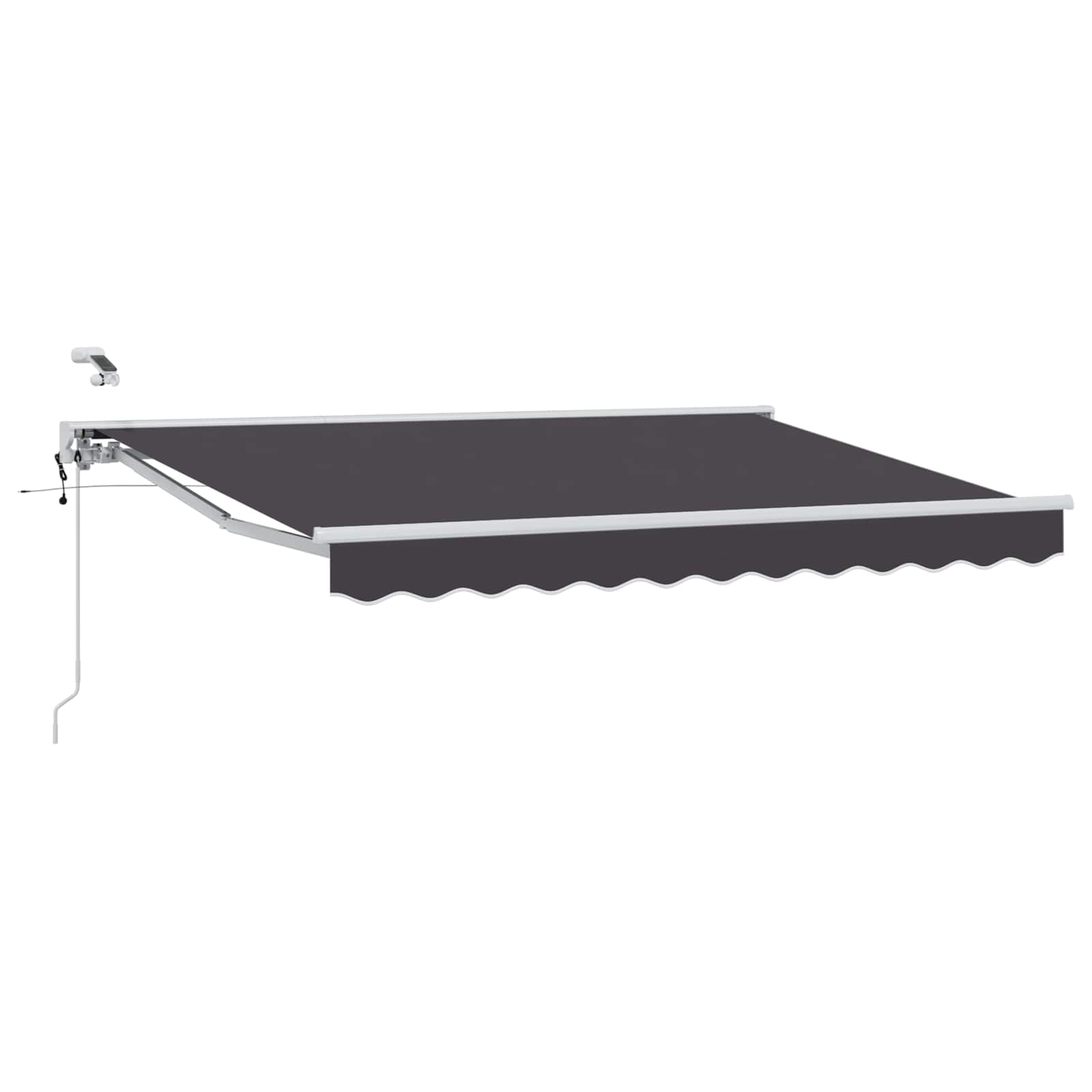 Toldo Retráctil Eléctrico Antracita y Blanco 3,5 x 2,5 m