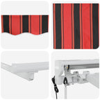 Toldo Retráctil Eléctrico Naranja, Negro y Blanco 3,5 x 2,5 m