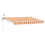 Toldo Retráctil Eléctrico Amarillo, Naranja y 3,5 x 2,5 m