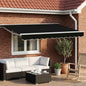 Toldo Retrátil Elétrico Preto e Branco 3,5 x 2,5 m
