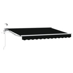 Toldo Retráctil Eléctrico Negro y Blanco 3,5 x 2,5 m