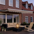 Toldo Retráctil Eléctrico Beige y Blanco 3,5 x 2,5 m