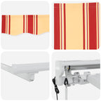 Toldo Retráctil Eléctrico Amarillo, Naranja y 4 x 3 m