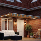 Toldo Retráctil Eléctrico Verde, Amarillo, Blanco 4 x 3 m