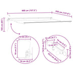Toldo Retráctil Eléctrico Amarillo y 4 x 3,5 m