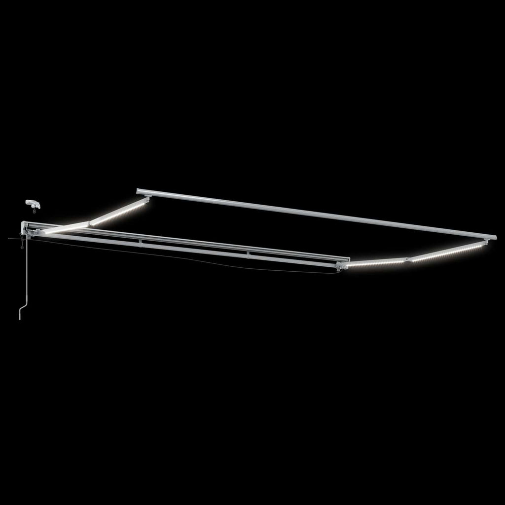 Toldo Retráctil Eléctrico Borgoña y Blanco 4 x 3,5 m