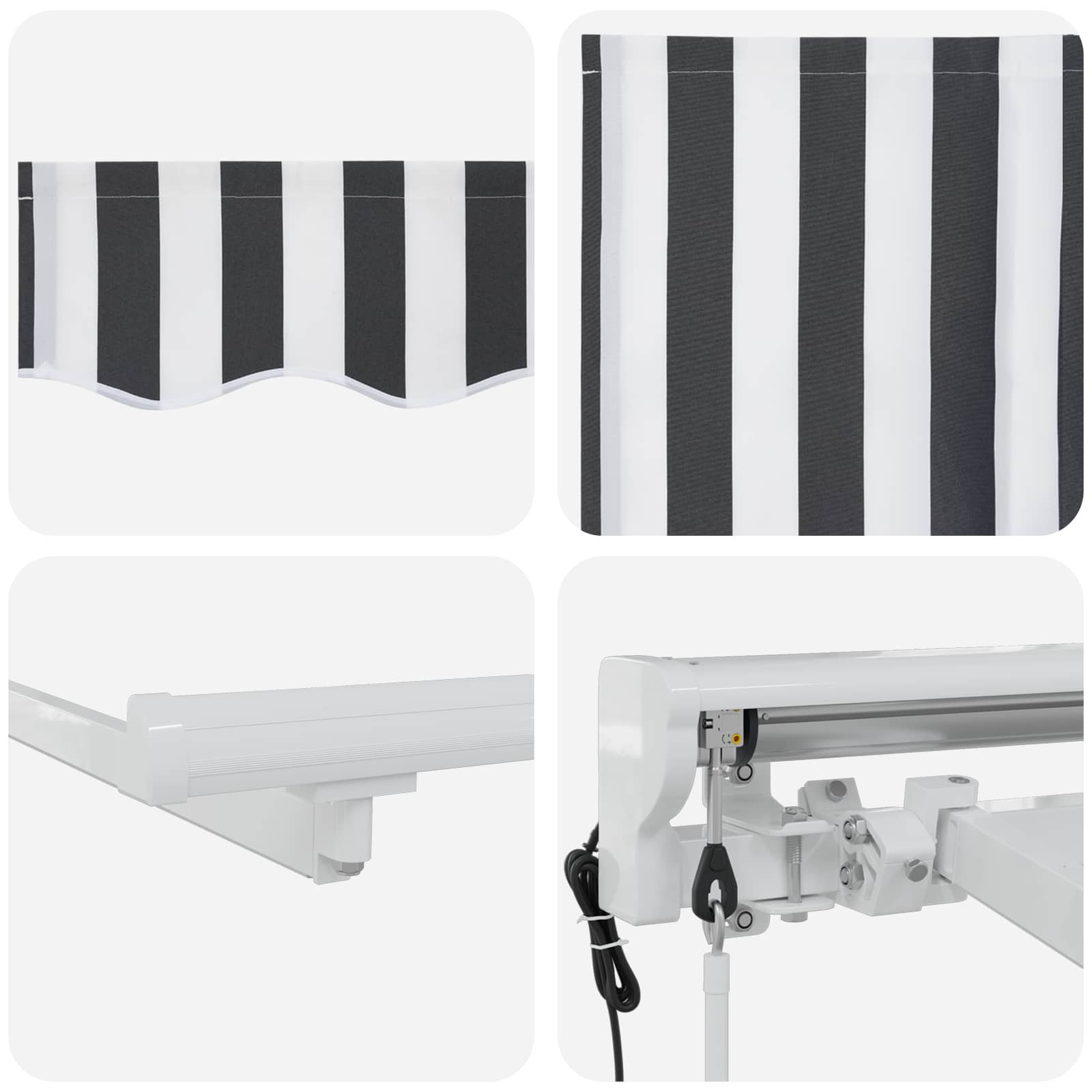 Toldo Retráctil Eléctrico Antracita y 4 x 3,5 m