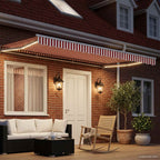 Toldo Retráctil Eléctrico Rojo y 4 x 3,5 m