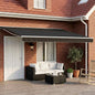 Toldo Retrátil Elétrico Preto e Branco 4 x 3,5 m
