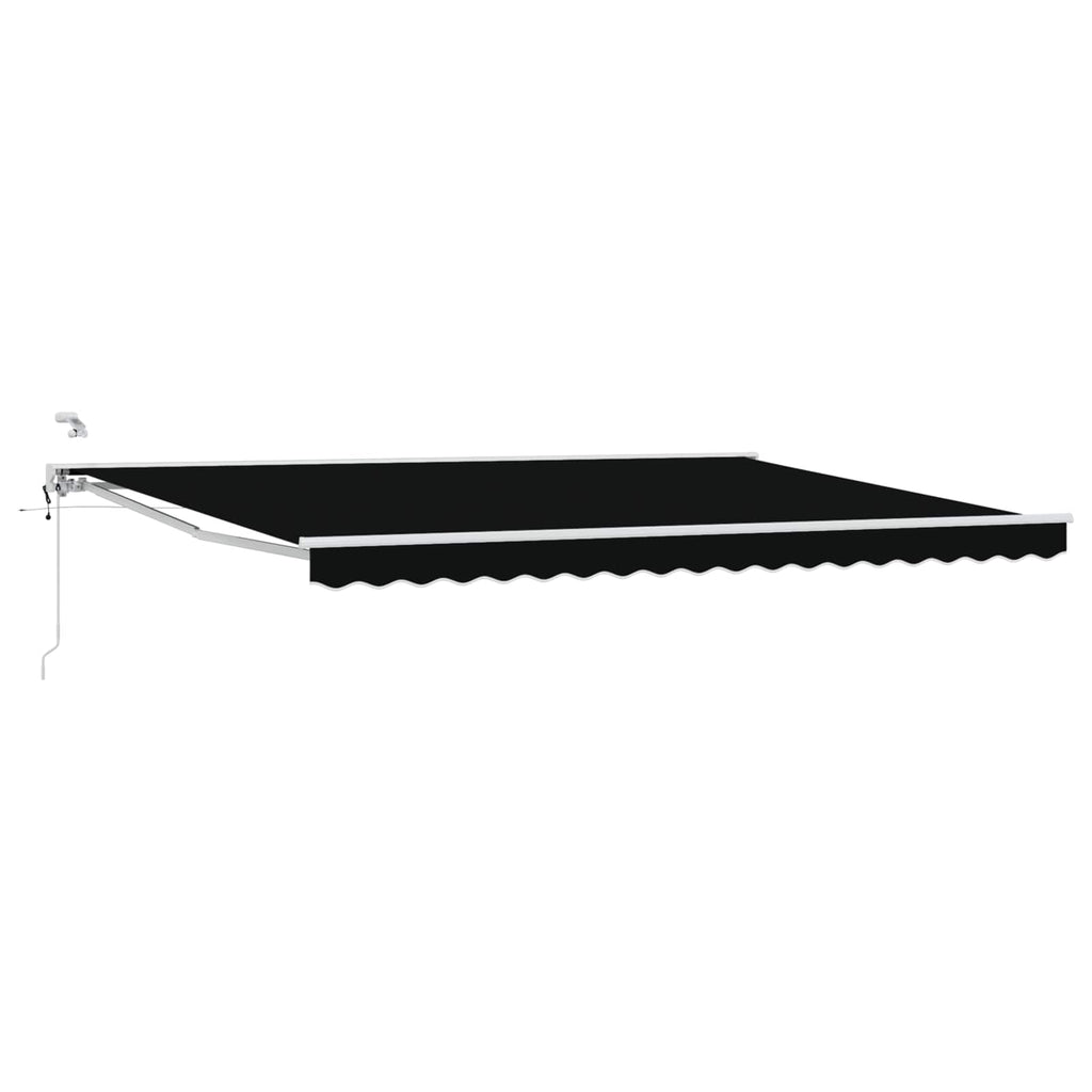 Toldo Retráctil Eléctrico Negro y Blanco 4 x 3,5 m