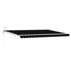 Toldo Retráctil Eléctrico Negro y Blanco 4 x 3,5 m