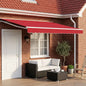 Toldo Retrátil Elétrico Vermelho e Branco 4 x 3,5 m