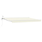 Toldo Retráctil Eléctrico Crema y Blanco 4,5 x 3 m