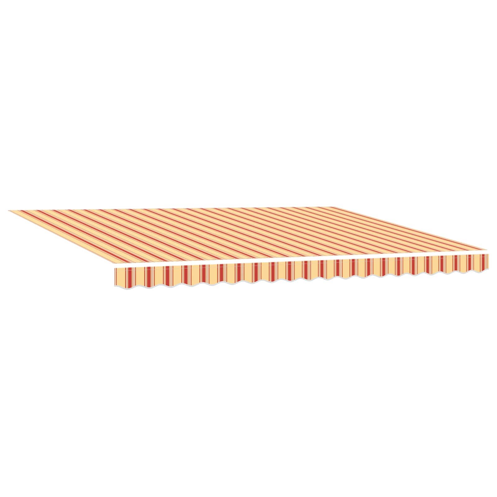 Toldo Retráctil Eléctrico Amarillo, Naranja y 4,5 x 3 m
