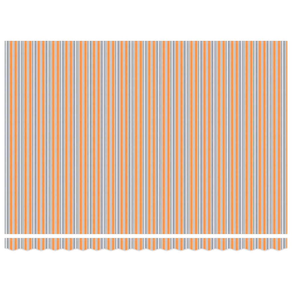 Toldo Retráctil Eléctrico Azul, Naranja, Blanco 4,5 x 3 m
