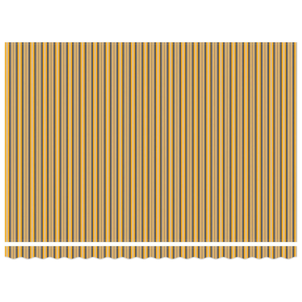 Toldo Retráctil Eléctrico Amarillo, Gris y Blanco 4,5 x 3 m