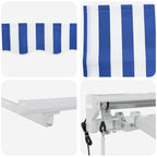 Toldo Retráctil Eléctrico Azul y 4,5 x 3,5 m