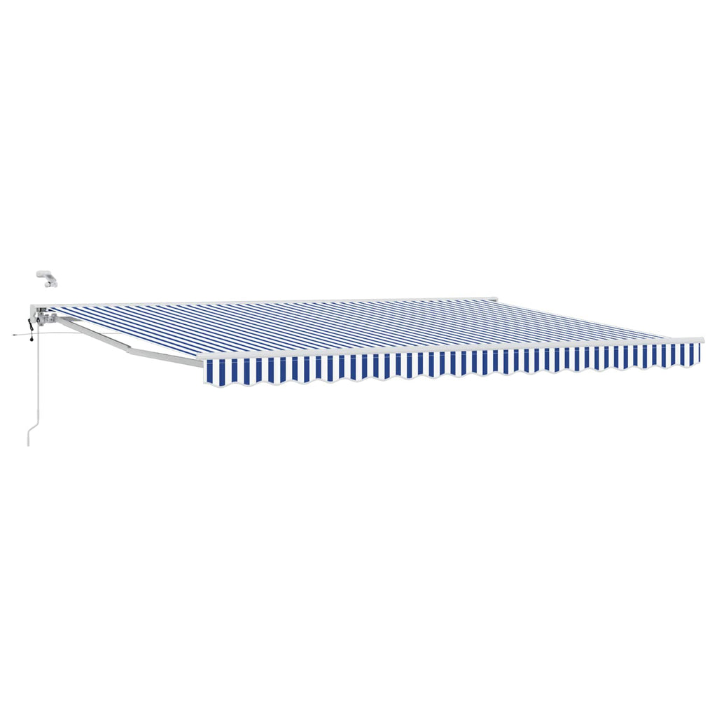 Toldo Retráctil Eléctrico Azul y 4,5 x 3,5 m
