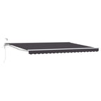 Toldo Retráctil Eléctrico Antracita y Blanco 4,5 x 3,5 m