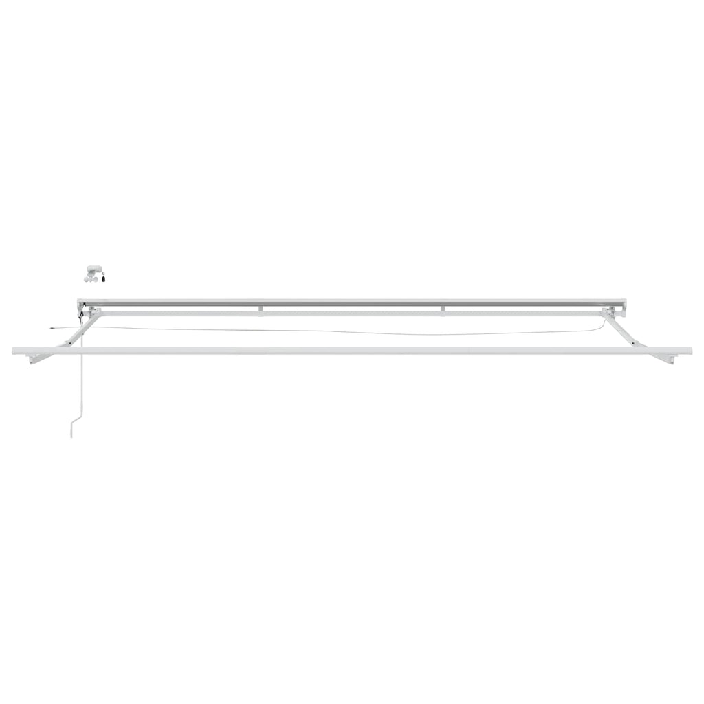 Toldo Retráctil Eléctrico Naranja, Negro y Blanco 4,5 x 3,5 m