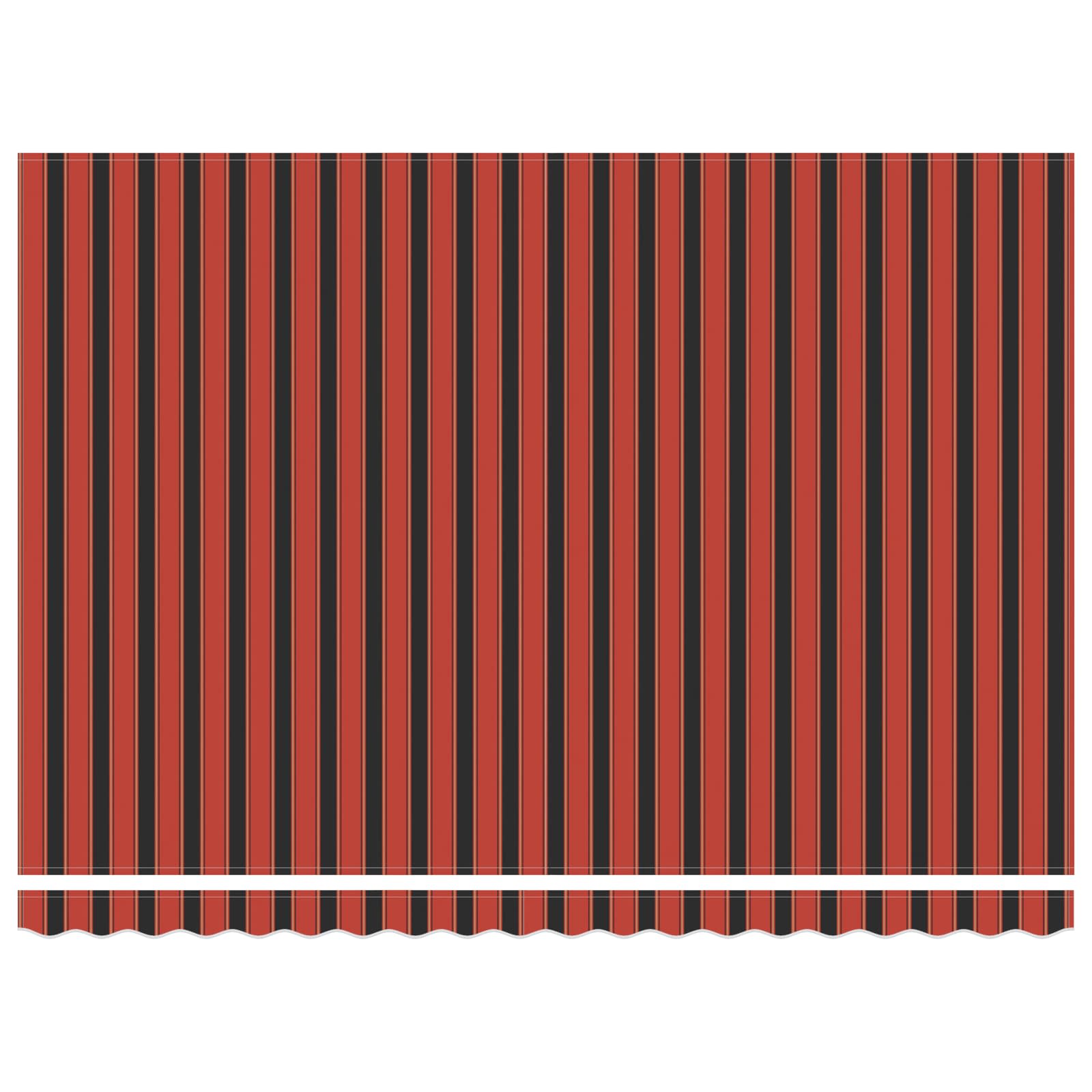 Toldo Retráctil Eléctrico Naranja, Negro y Blanco 4,5 x 3,5 m